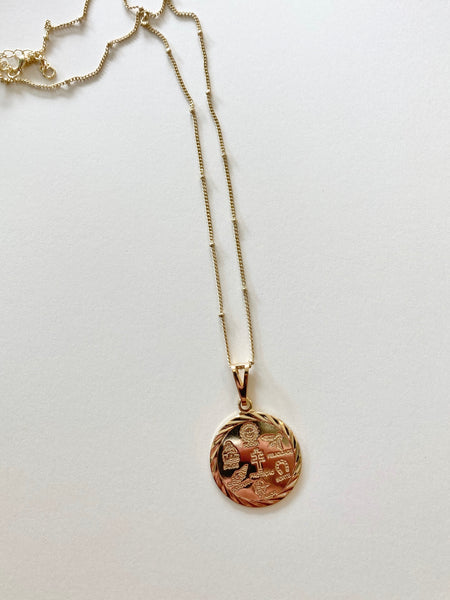 Lucky Charm Disc Necklace