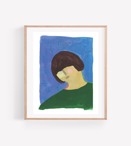 Persika Design Co. - “Blue Abstract Portrait” Print - 8” x 10” (STORE PICK UP ONLY)