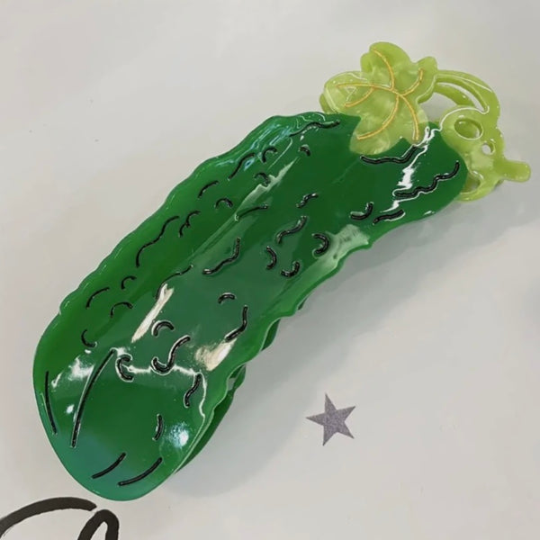 Cucumber Pickle Hair Clip