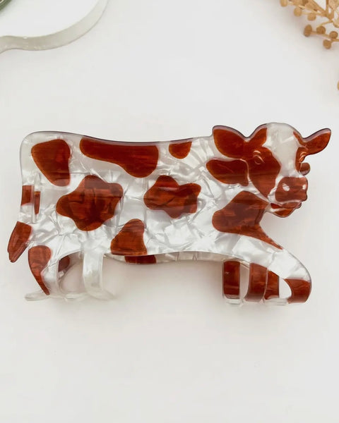 Brown Cow Hair Clip