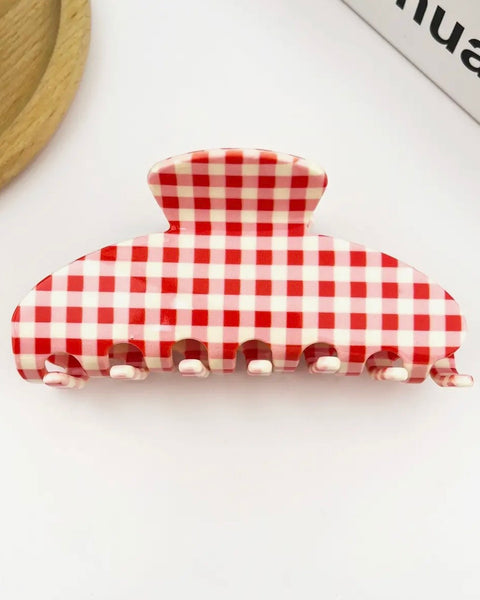 Red Gingham Hair Clip – shopURSA display picture 2