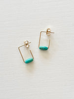 Lisa Slodki - Seed Earrings - Gold Fill + Turquoise