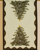 Christmas Tree with Bows Tea Towel