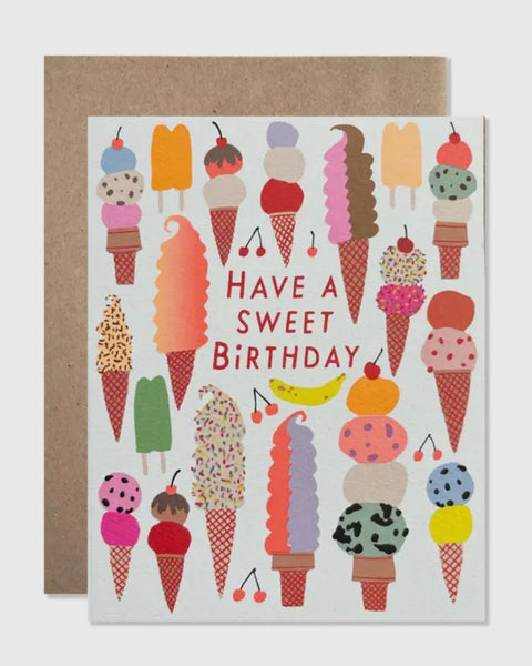 “Have A Sweet Birthday” Ice Cream Greeting Card