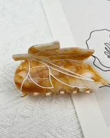Brown Maple Leaf Hair Clip - Small