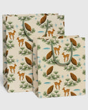 Gift Bag - Deer + Pinecones - Large