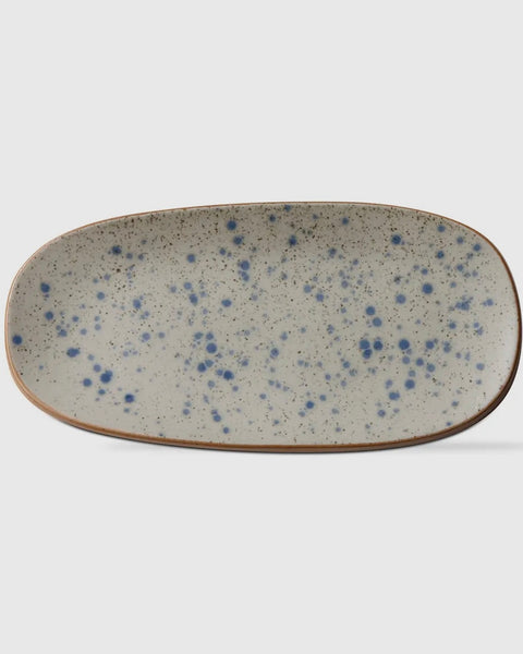 Blue Speckled Stoneware Platter