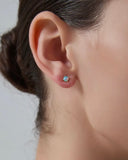 Perimade - Gold Dainty Opal Stud Earrings