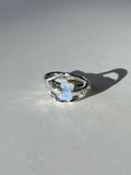 Lauren Landa - Sterling Silver Halo Opalescent Sapphire Ring