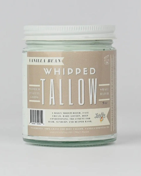 Vanilla Bean Whipped Tallow - 100% Grass Fed Beef Tallow Moisturizer