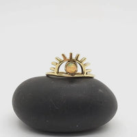 Brass Third Eye Ring With Opal Stone