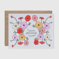 “Happy Anniversary” Poppies Greeting Card