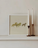 Horses Print - Off White Background