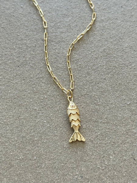 Golden Fish Necklace