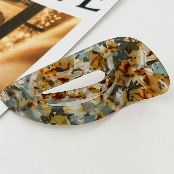 Blue/ Brown Duckbill Hair Clip
