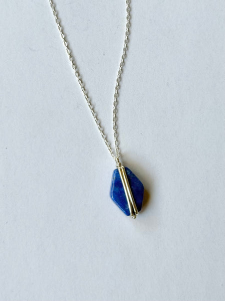 Lisa Slodki - Sterling Silver + Lapis Necklace