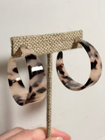 Acetate Light Tortoise Hoops