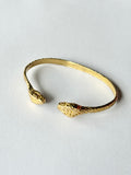 Raw Brass Snake Cuff Bracelet