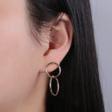 Interlocking Link Earrings - Large