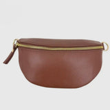 Leather Crossbody Bag - Dark Brown