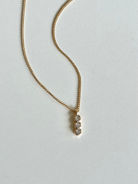 Triple Crystal Necklace
