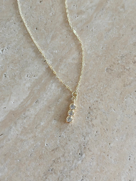 Triple Crystal Necklace