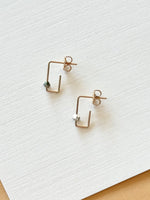 Lisa Slodki - Mini Crystal Earrings - Gold Fill + Metalic