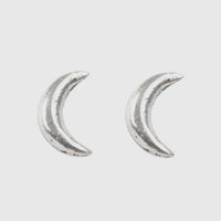 Double Half Hoop Stud Earrings - Sterling Silver