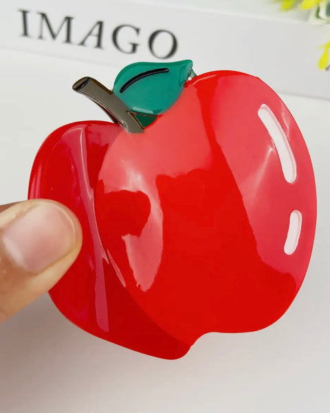 Red Apple Hair Clip