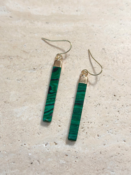 Malachite Drop Earrings