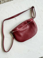Leather Crossbody Bag - Oxblood