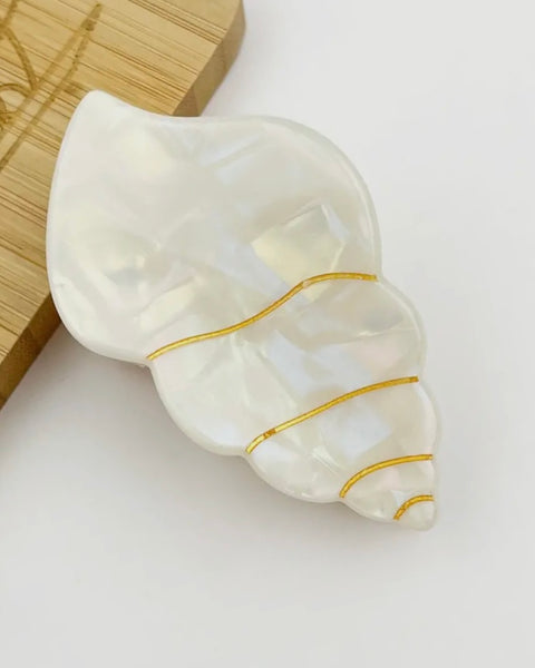 Small White Seashell Hair Clip