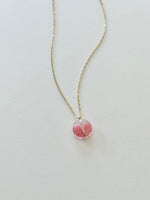 Lisa Slodki - Meridian Necklace - Gold Fill + Pink Stone