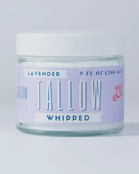 9oz Lavender Whipped Tallow - 100% Grass Fed Beef Tallow Moisturizer