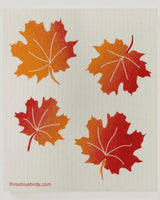 Three Bluebirds Swedish Dish Cloth - Fall Leaves