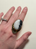MKE MAE Design - White Buffalo, Brass + Sterling Silver Adjustable Ring