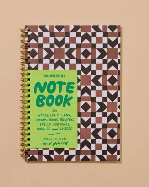 And Here We Are - Autumn Quilt Spiral Notebook