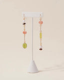 Michelle Starbuck Designs - Composition Earrings - Sunstone, Pearl, Mahogany Obsidian, Glass