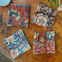 Kantha Cotton Coasters - Set of 4