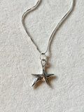 Large Abstract Star Necklace - Sterling Silver