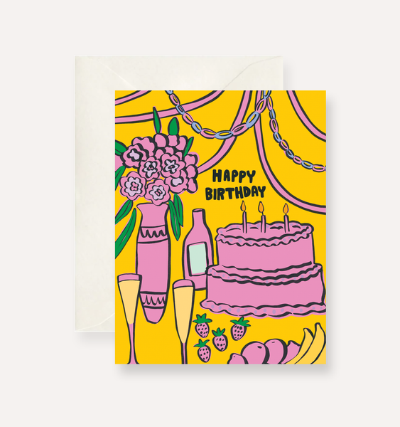 Persika Design Co. - “Happy Birthday Cake” Greeting Card