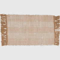 Saro Lifestyle - Striped Chindi Placemat - Natural