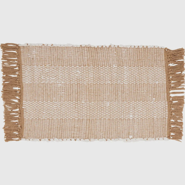 Saro Lifestyle - Striped Chindi Placemat - Natural