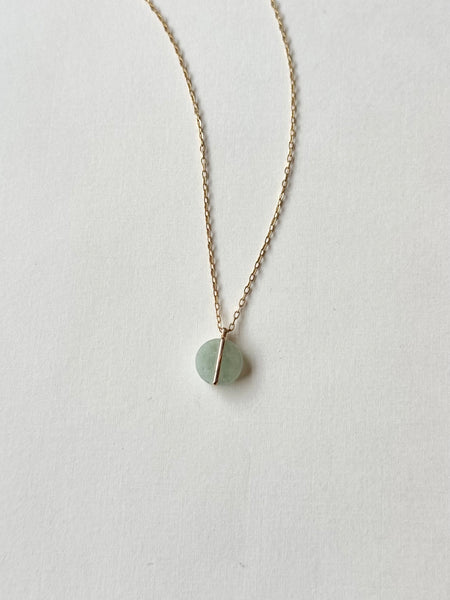 Lisa Slodki - Meridian Necklace - Gold Fill + Aquamarine