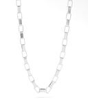 Thick Paperclip Chain Necklace - Silver