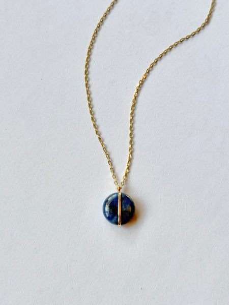Lisa Slodki - Gold Fill + Lapis Meridian Necklace