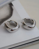 Flânerie - Hunter Classic U Hoop Earrings - Silver