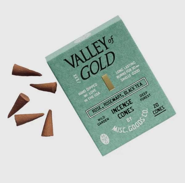 Misc Goods Co. Incense Cones - Valley of Gold