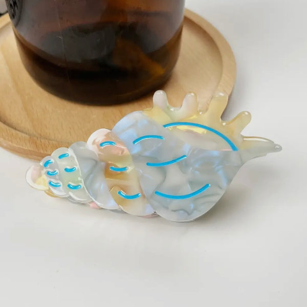 Blue/ White Conch Hair Clip