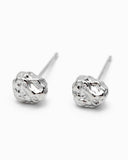Silver Nugget Stud Earrings